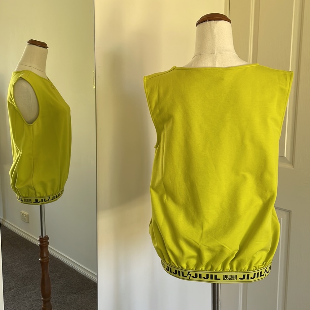 💚BNWT JIJIL Italian designer green statement sleeveless top - Picture 4 of 14